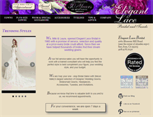 Tablet Screenshot of elegantlacebridal.com